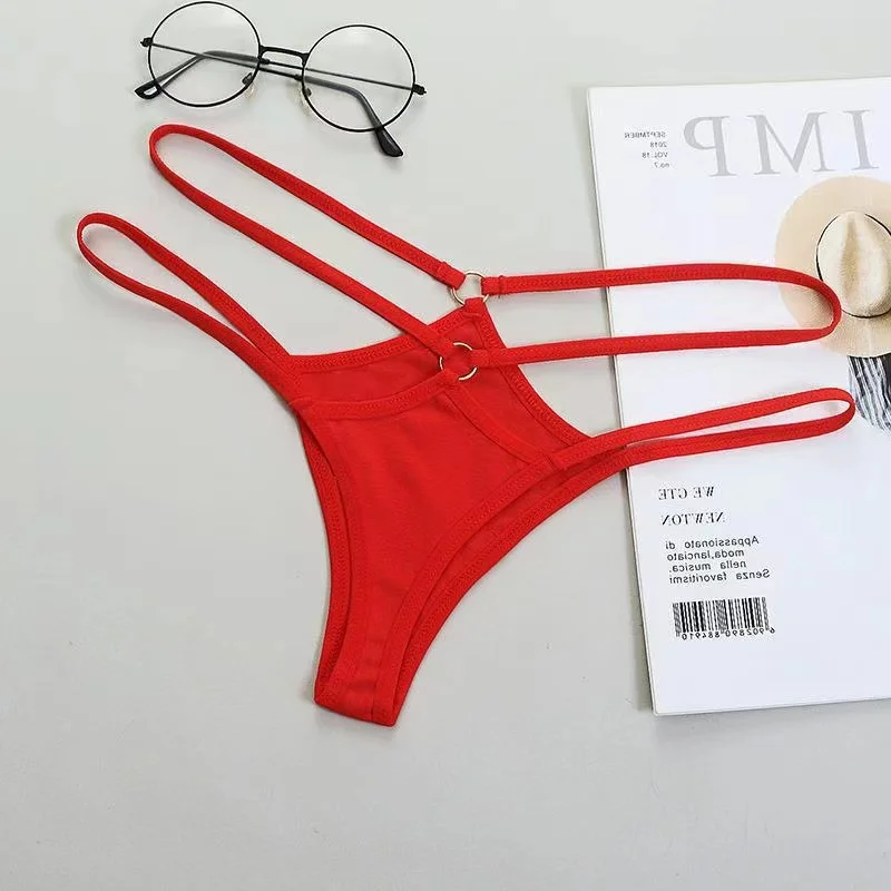 Mutandine da donna Perizoma tinta unita Cute Lady G-String Intimo Slip lingerie femminile