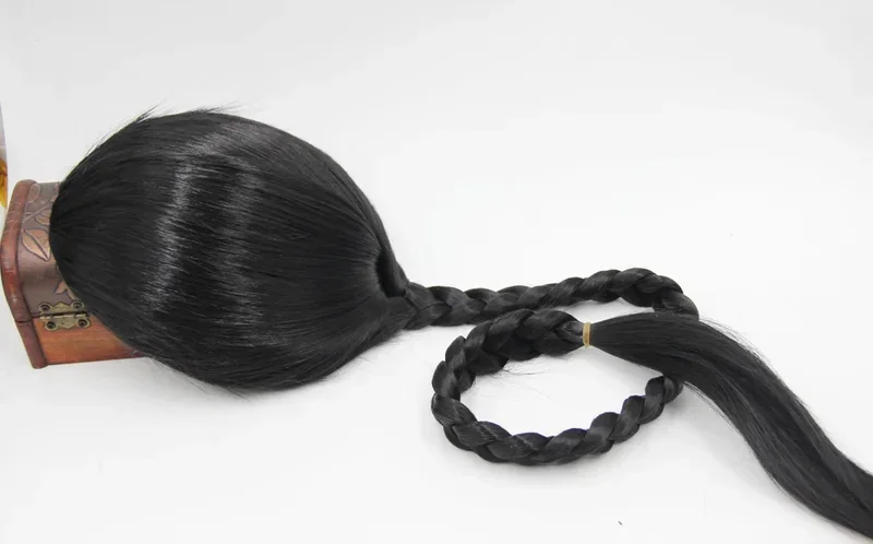 3 Colors Qing Dynasty Long Braid Hair Accessories For Men Prince Childe Cosplay Chinese Ancient Times Men Antique Movie Play