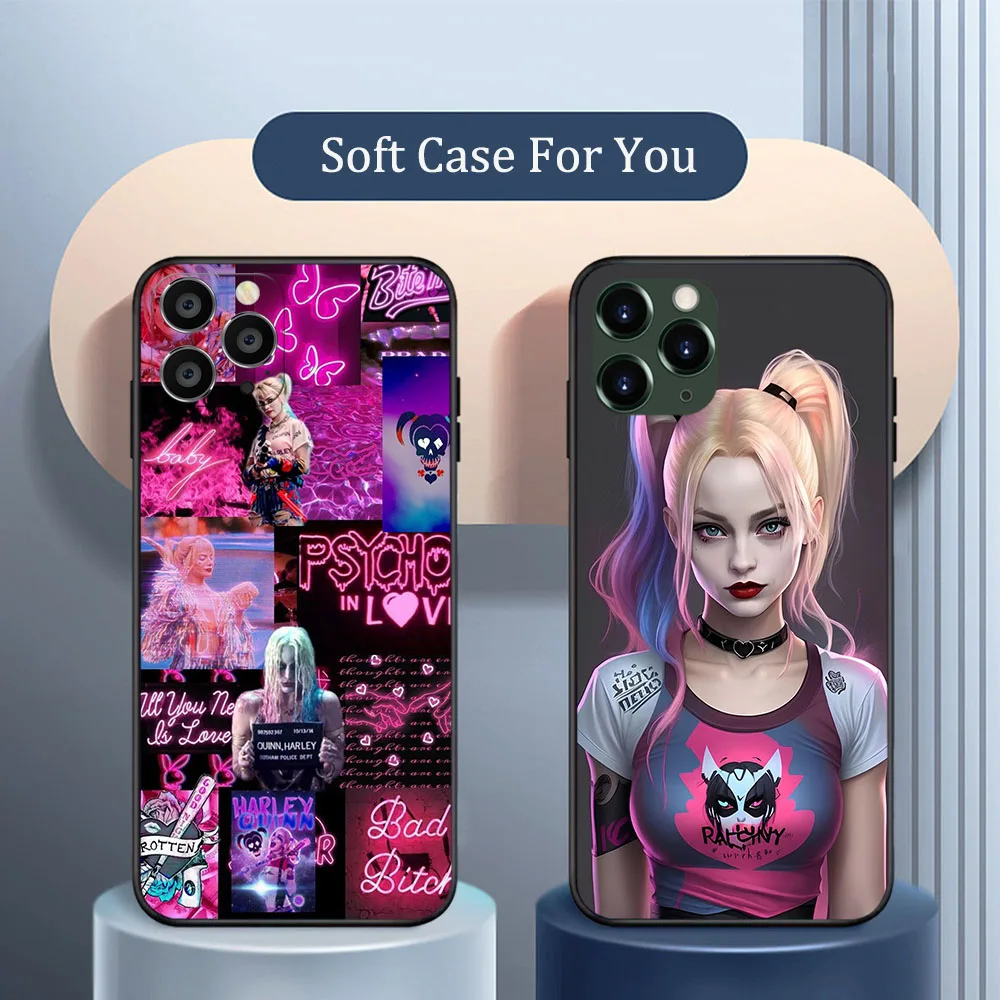 AA-5 H-Harley Quinn Soft Case For iPhone 5S SE 6 6S 7 8 11 X XS XR Plus Max Pro