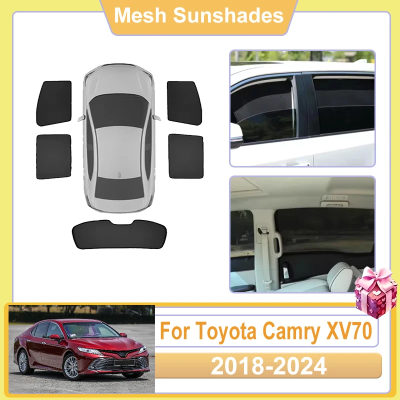 

Солнцезащитные сетки на окна автомобиля для Toyota Camry XV70 и Daihatsu Altis 2018-2024: защита от УФ-излучения и перегрева