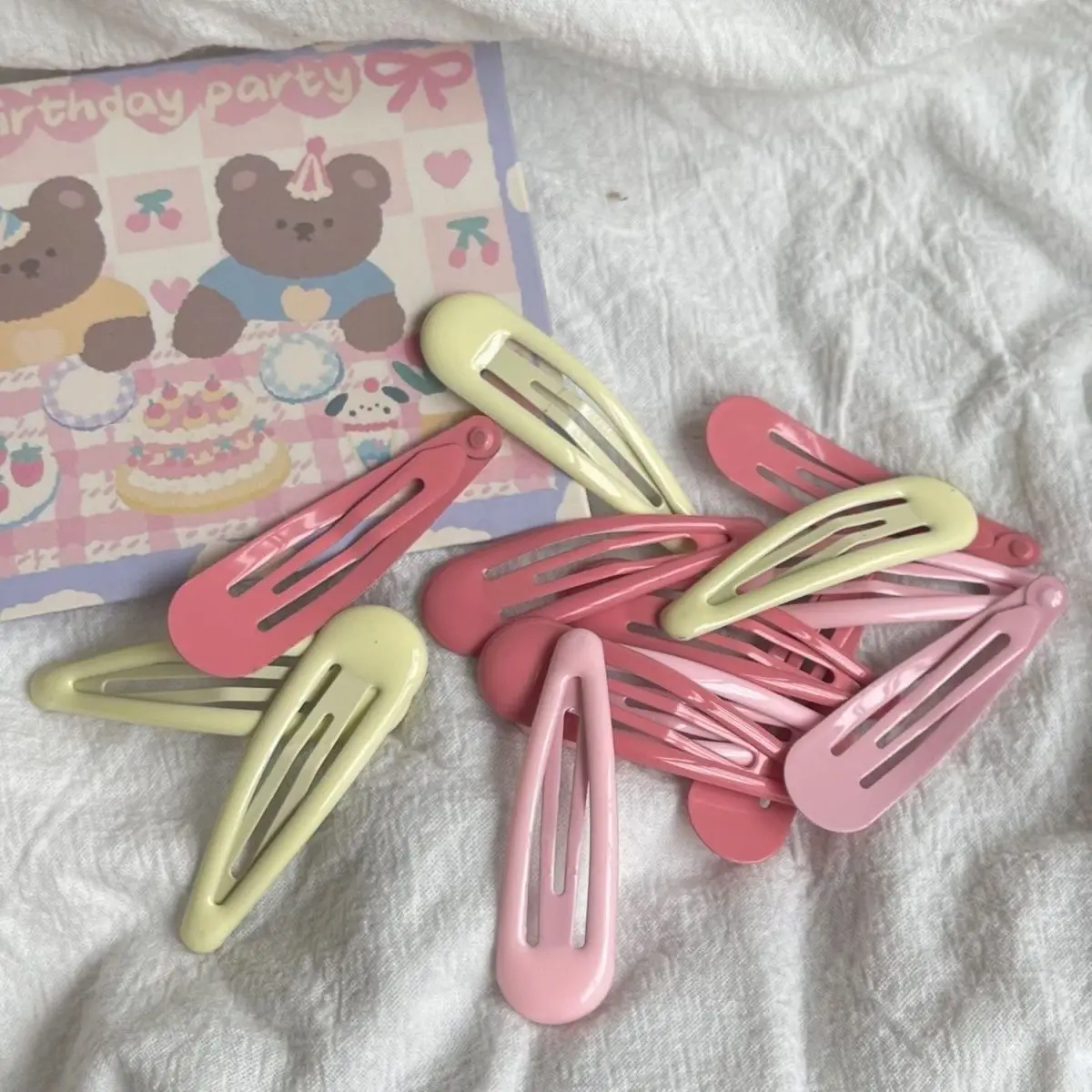 

Water Drop Pair Hairpins Milk Yellow Watermelon Red BB Fragmented Hair Girl Princess Hair Clip with Bang Edge Clip