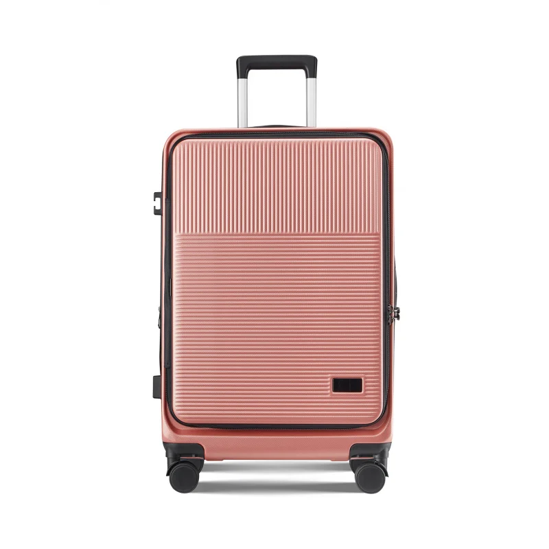 Front Open Cover Luggage New Material Side Opening Suitcase Cup Holder Password Trolley Case travel case