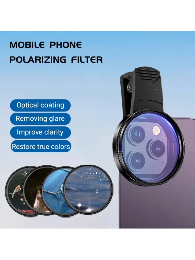 Filtre numérique universel Cpl 52MM, protecteur d'objectif pour objectif de Smartphone, filtre polarisant circulaire Compatible avec n'importe quelle caméra de téléphone