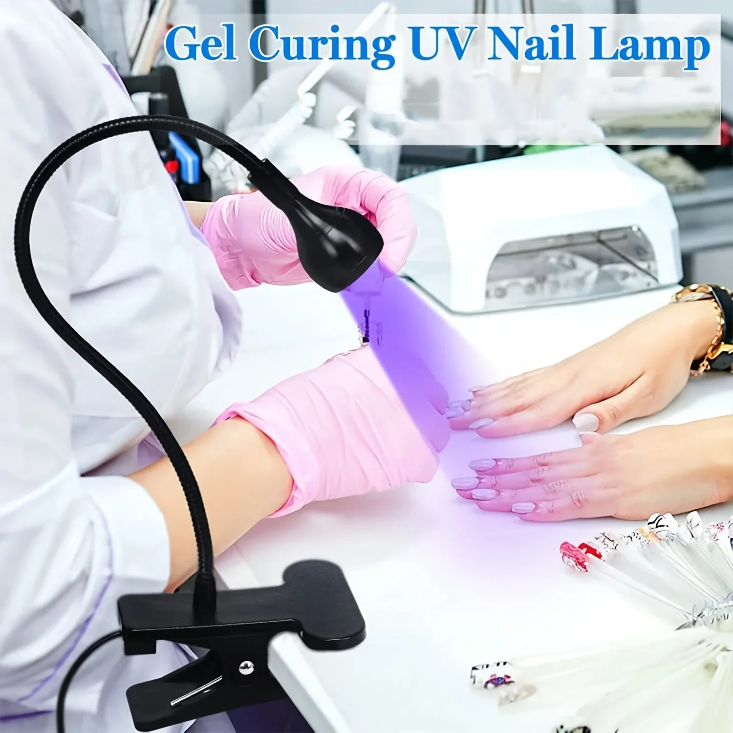 Lampe UV LED pour sécher les ongles en Gel, vernis à ongles, bureau Flexible à clipser, Mini lampe à ongles USB Portable, sèche-lumière UV pour Salon de manucure