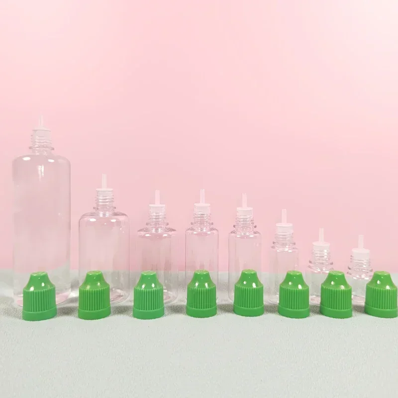 30Pcs 3ml-120ml Empty Plastic Dropper Bottles Squeeze Refillable Clear Eye Fluid Containers With Funnel And Colored Cap For Oil image 3