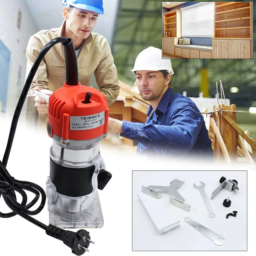 Multi-functional Trimming Machine Electric Wood Milling Slotting Woodworking Engraving Machine Electric Tool Hole Punching