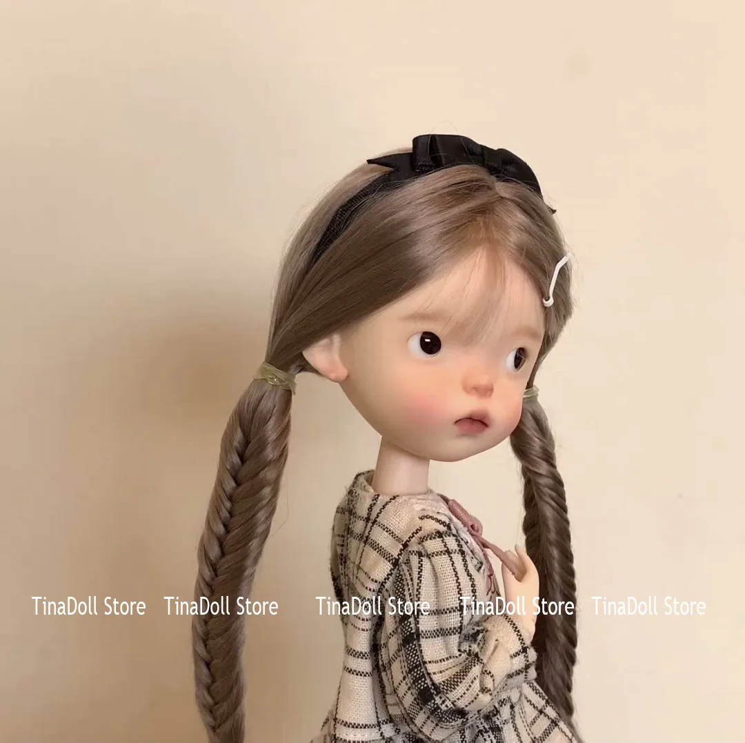 

（TinaDoll Store）2025 Double ponytail Mohair Wigs for Landoudou Landazz 16cm head circumstance