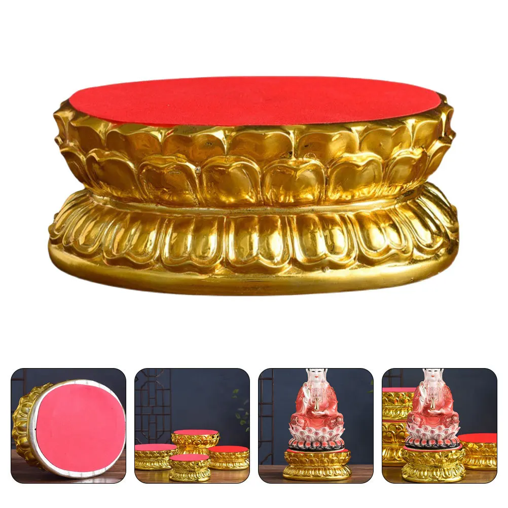 

Buddhist Statue Ceramic Base High Durability Round Pedestal Perfect Workmanship Temple Offering Stand Ceramic Base
