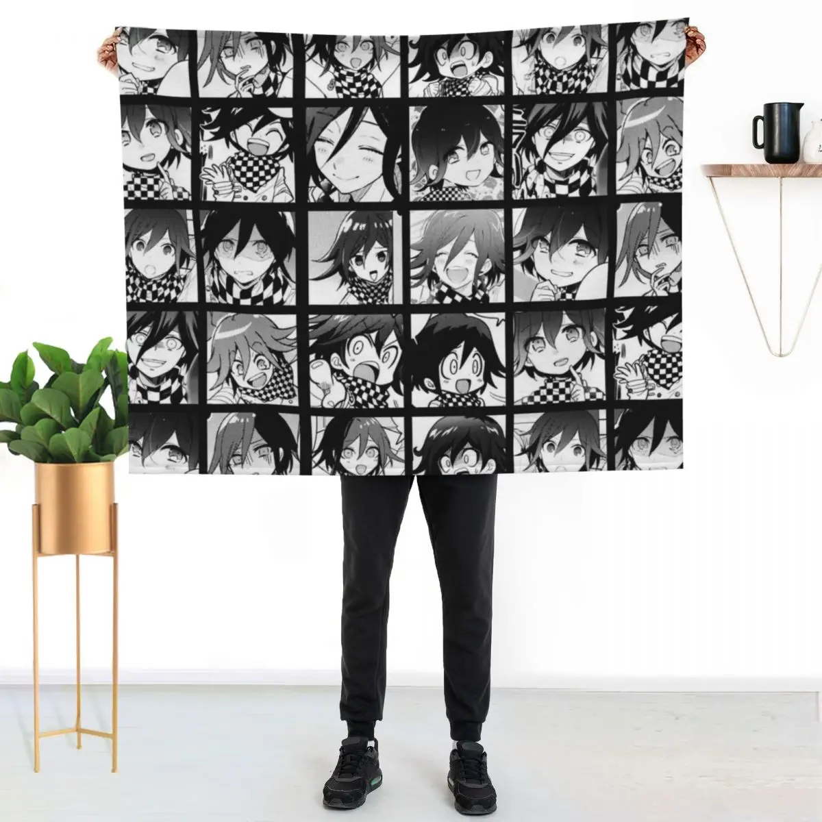 

Kokichi Manga Collection Throw Blanket Cozy Light Blanket for Travel Camping Picnic