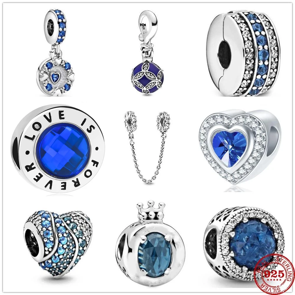 New Original silver 925 Sparkling Blue-Eyed Charm fit Pendant charms silver 925 beads Bracelet for women diy fashion jewelry