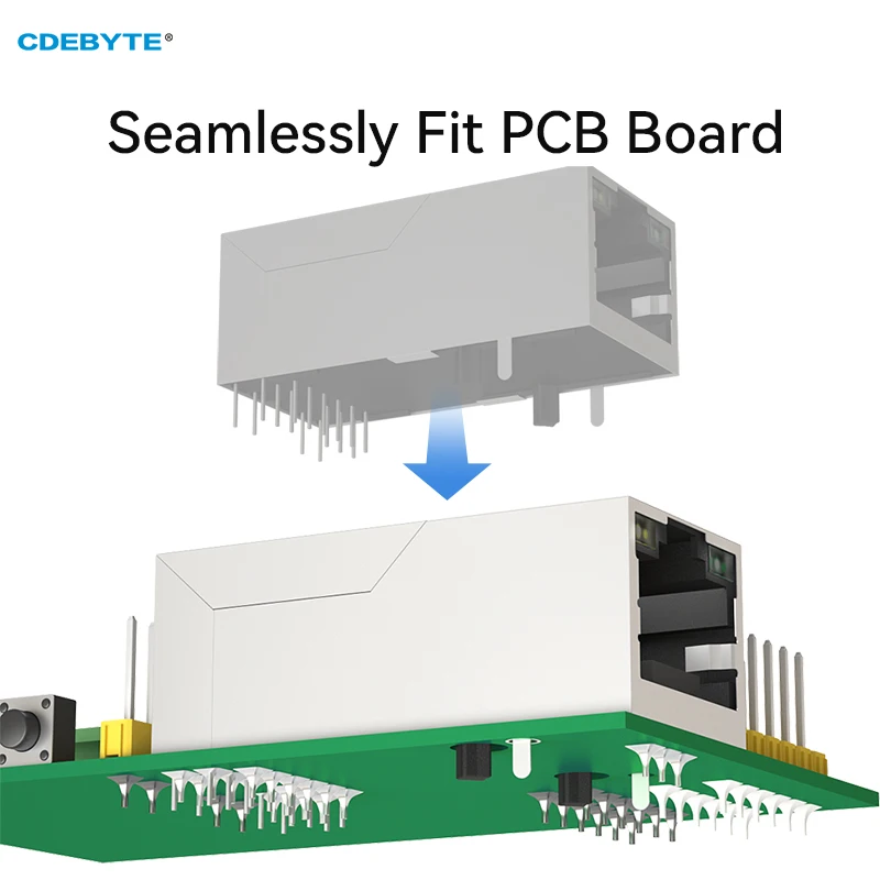 Ethernet Super Netword Port TTL Serial to RJ45 CDEBYTE NE2-T1M 2 Socket Small Size Bulid in PHY Fit PCB Board Modbus TCP to RTU