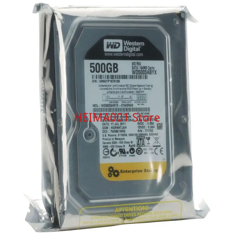 3.5-inch WD Western Digital Black Drive RE4 Enterprise 7200 RPM 500G Assembled Desktop Computer Mechanical Hard Drive