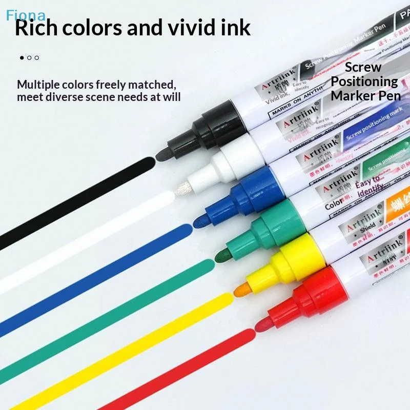 ✔2*Screw Positioning Marker Pen Waterproof Quick Drying Permanent Marking Pen For Motorcycle Car Mechanical Maintenance Assembly