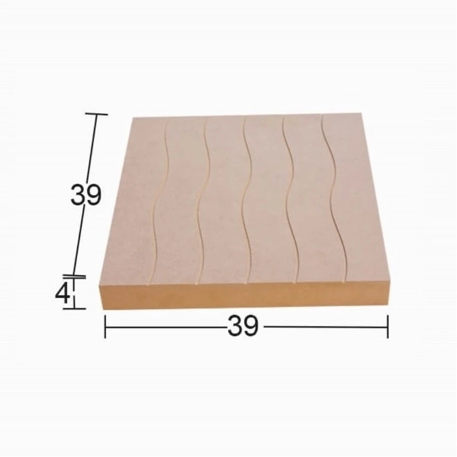 PA190 Small Wavy Chassis Board, Unpainted Mdf Board