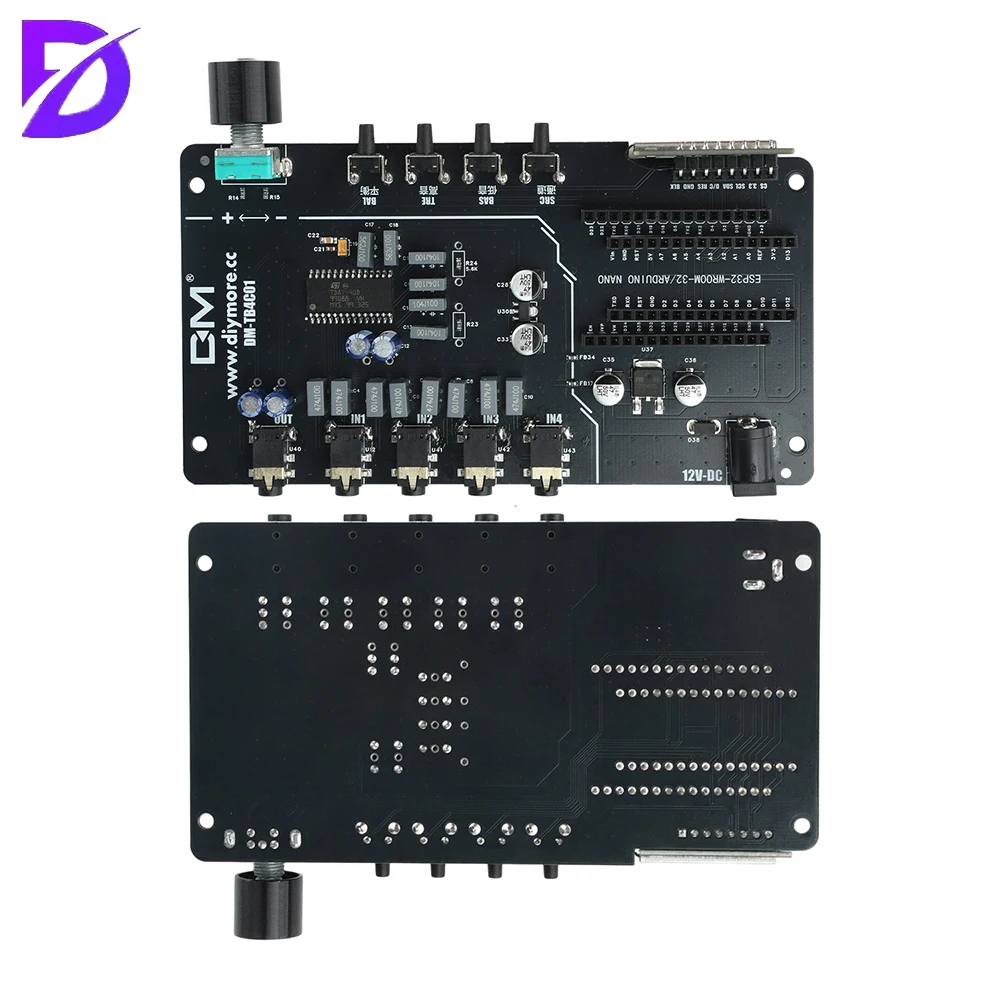 DC 7-12V TDA7440 Digital Audio Controller With 4-Channel Stereo Audio Input Digital Audio Module With 1.8-Inch ST7735 Display
