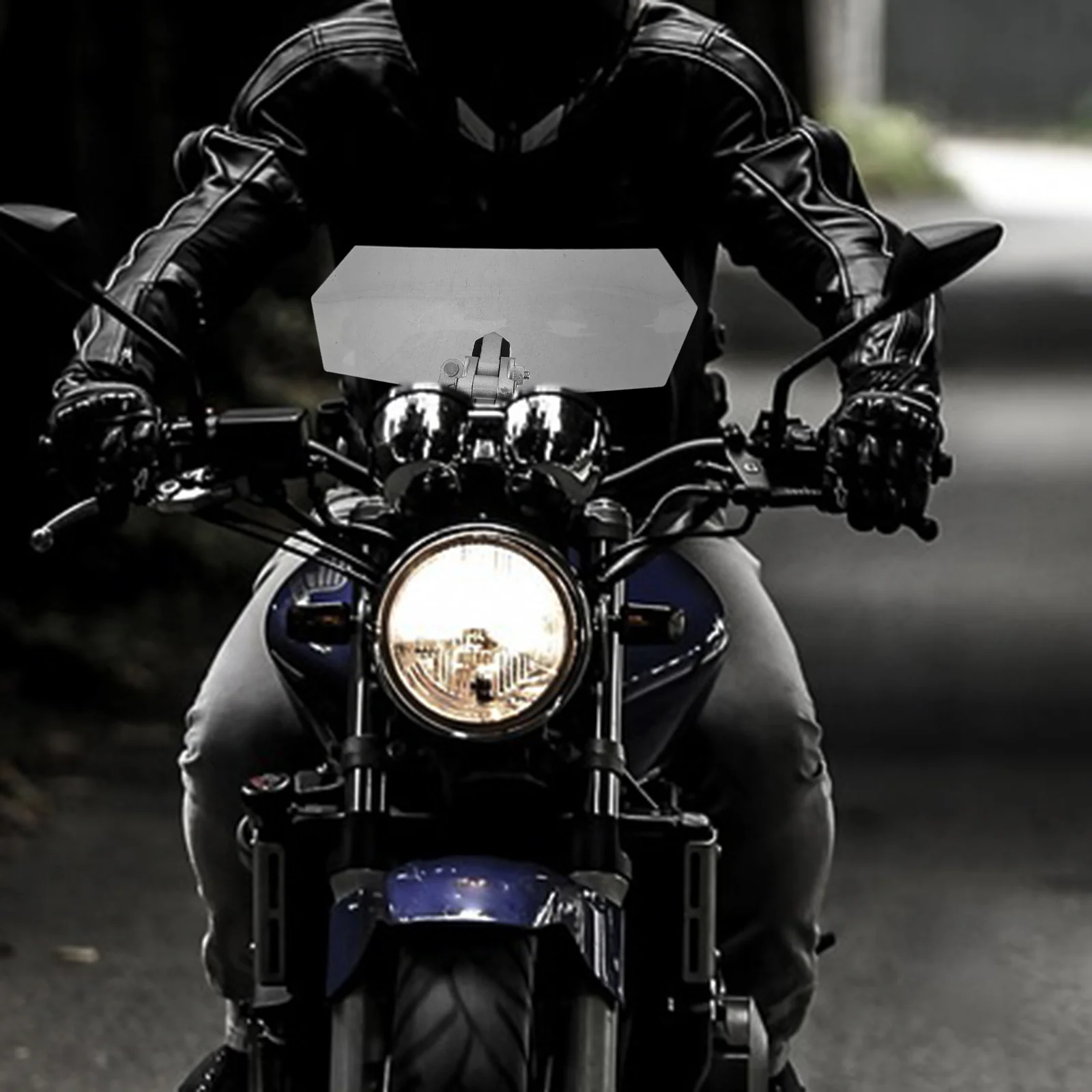 

Удлинитель лобового стекла мотоцикла серо-серебристый, универсальный, подходит для мотоциклов, велосипедов, скутеров, регулируемый воздушный поток, ветер