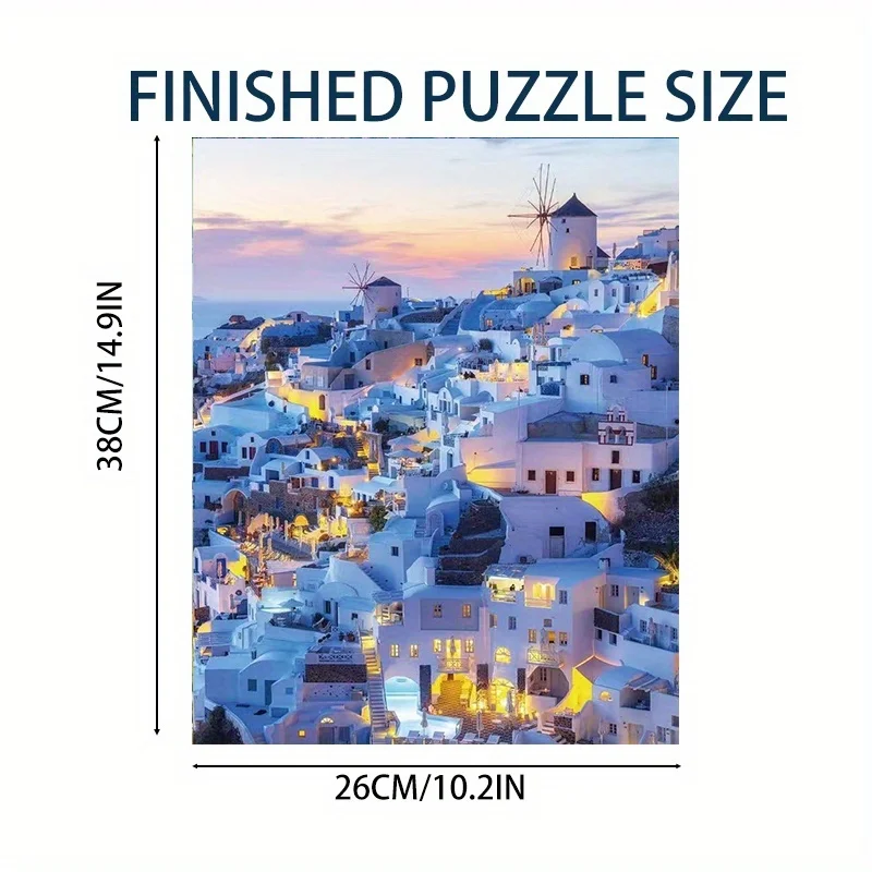 Puzzle da 500 pezzi con paesaggio urbano affascinante, regalo di Natale per adulti, tavola da 20,5x15 pollici, idea di puzzle popolare
