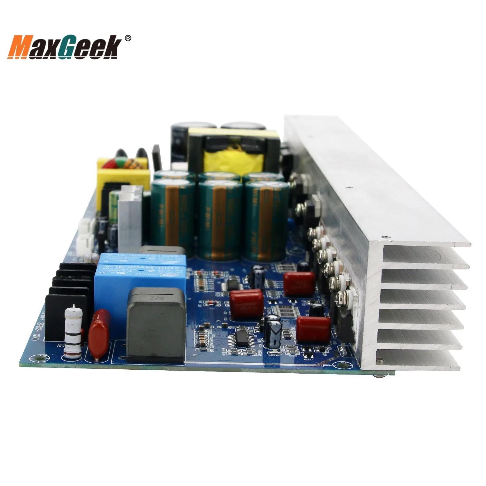 Maxgeek 1000W Digital Amplifier Board Stereo 2 Channel Power Amp Board 500W+500W with Switching Power Supply