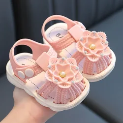 Sandali per ragazze 0-3 anni estate antiscivolo suola morbida abbigliamento esterno Baotou Princess Cute Indoor antiscivolo Beach Baby Shoes