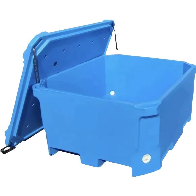Large Capacity 480L Insulated Fish Storage Bucket, Rotomolded Plastic Insulated Container, Food Grade Insulated Fish Box