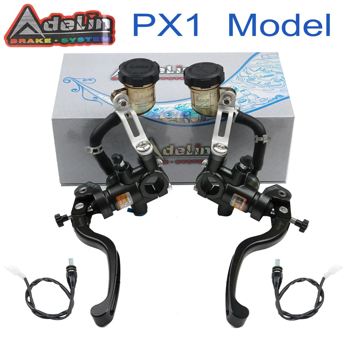 Universal Adelin PX1 Motorcycle Radial Mounting Brake Clutch Master Cylinder Handlebar Motorbike Hydraulic Pump Brakes Levers