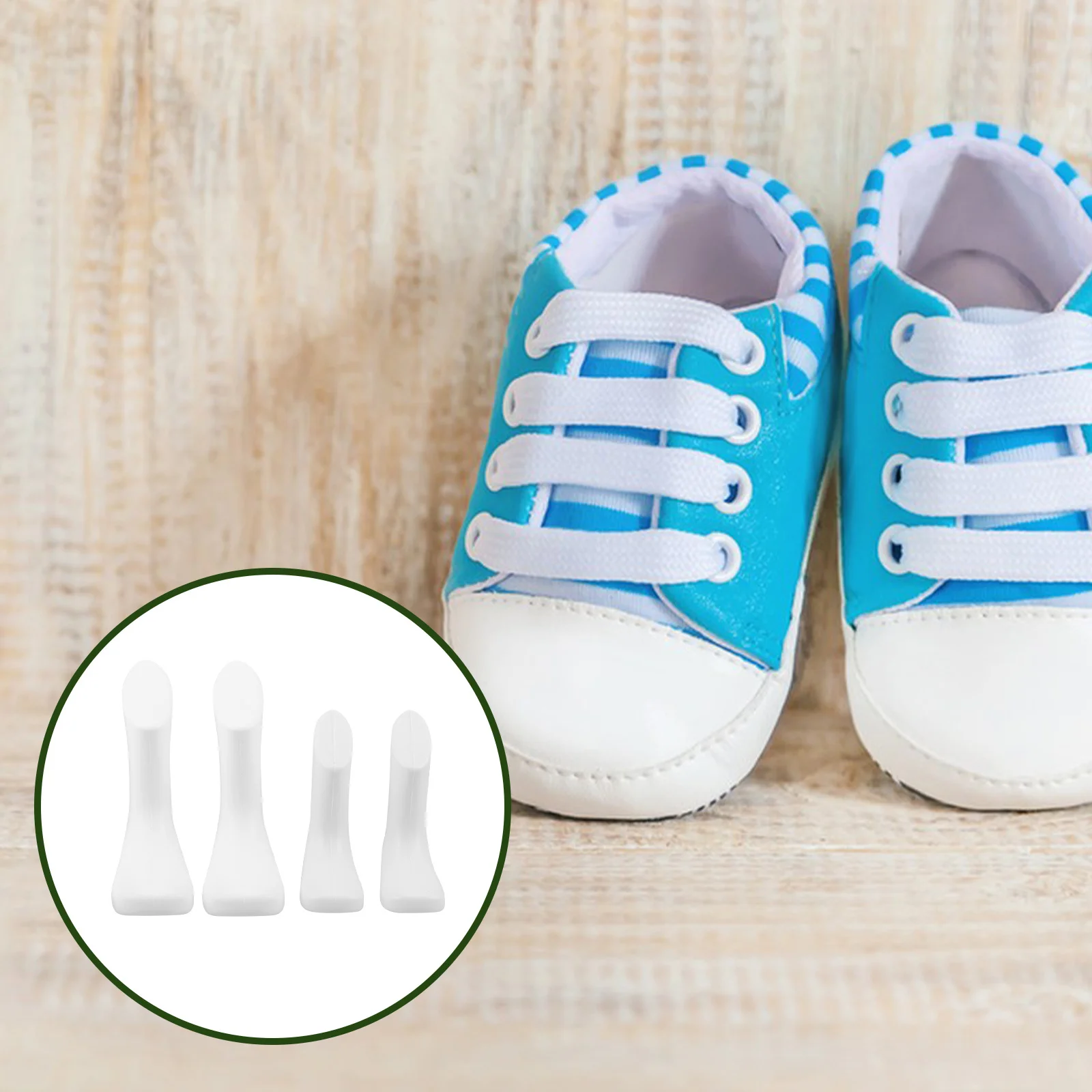 4 قطع عارضة أزياء للأطفال نموذج قدم جورب القدم عرض العفن لعرض الأحذية #2