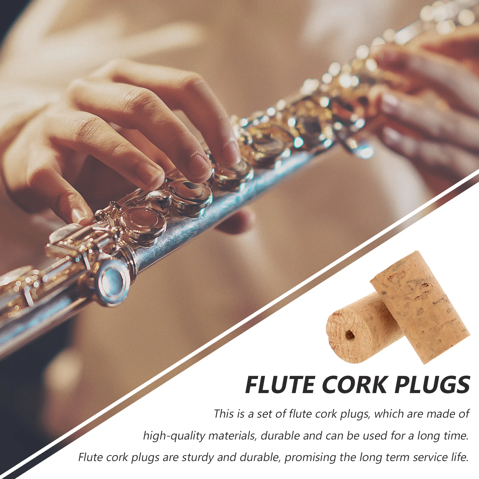 

2Pcs Flute Plugs Flute Repair Part Durable Lightweight Long Term Music Woodwind Accessories Repair Parts Replacement