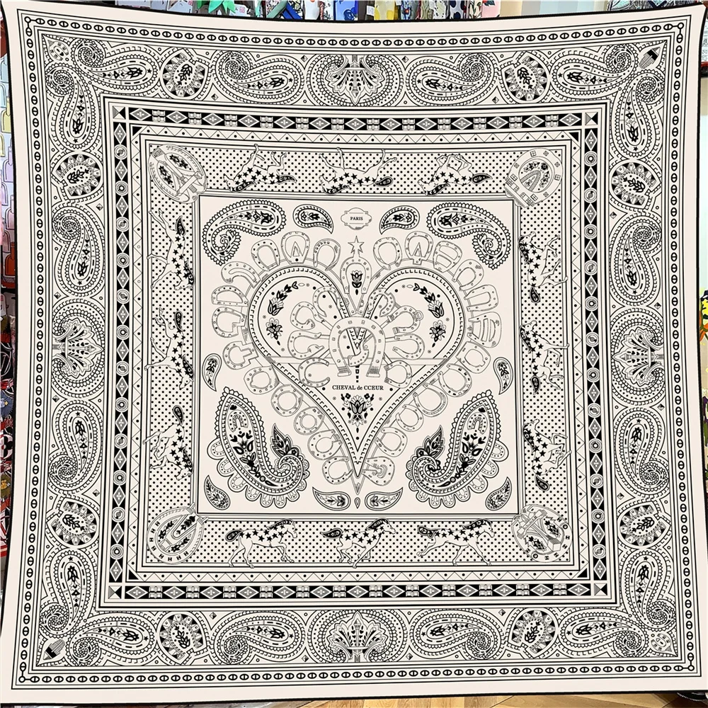 30 % Seide, 70 % Kaschmir-Schal, Designer-Luxus-Pashmina-Schals für Damen, quadratisch, handgerollte Kanten, Stola, Decke, großer Poncho, 135 cm