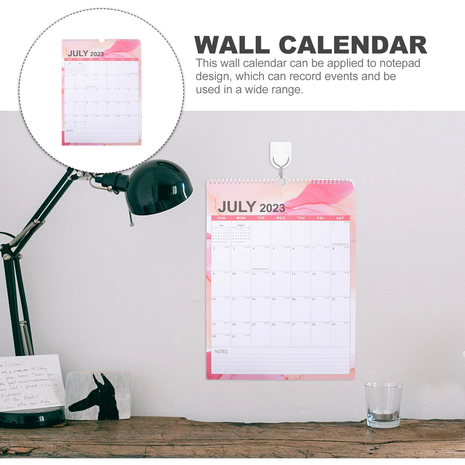 

Большой настенный календарь на 2024, расписание заметок, разрываемые ежемесячные домашние офисные прочные подвесные календари для ежедневного использования