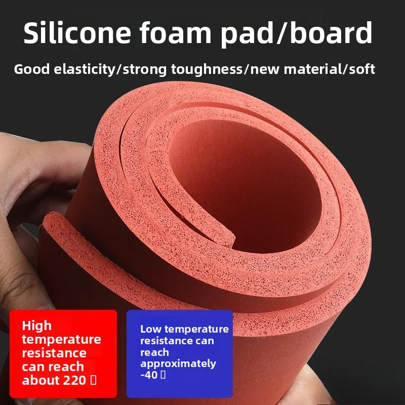 

Red Soft Silicone Foam Sheet High Temperature Resistant Waterproof Sponge Seal Strip
