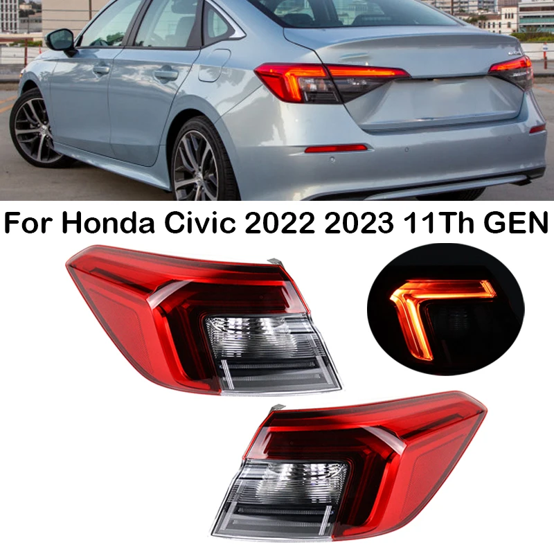 

New Car LED Rear Tail Light Driving Lamp Tail Lamp Assembly For Honda Civic 2022 2023 11Th GEN Sedan 33500-T20-A01 33550-T20-A01