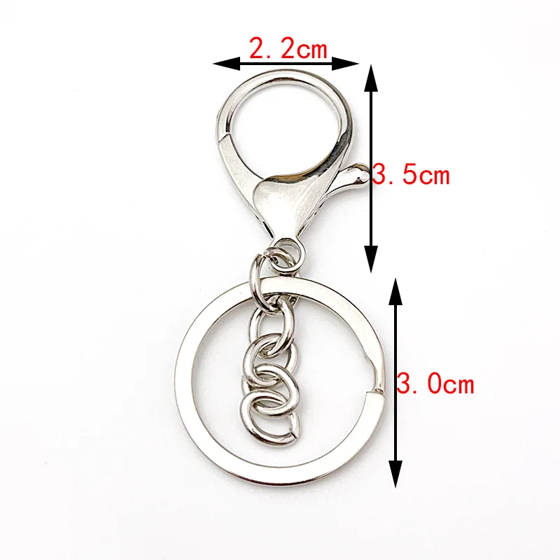 6/30Pcs Metall Große Karabinerverschluss Schlüssel Kette Trennung Ring Schlüssel Verschluss Lock Ring Hause DIY Tasche Spielzeug anhänger Zubehör Großhandel – Detail 5