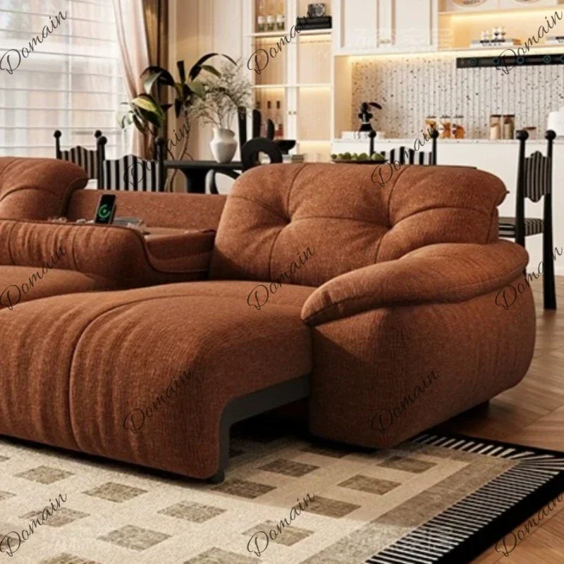 EPI Design Pullout Sofa Electric Brown Elderly Power Multifunctional Sofa Electric Coner Recliner Kinosessel Luxury Furniture