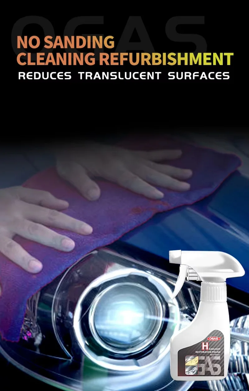 2025 New Car Headlight Restoration Polishing Kits Headlamp Scratch Remover Repair Cleaning Paste Remove Oxidation Polish Liquid