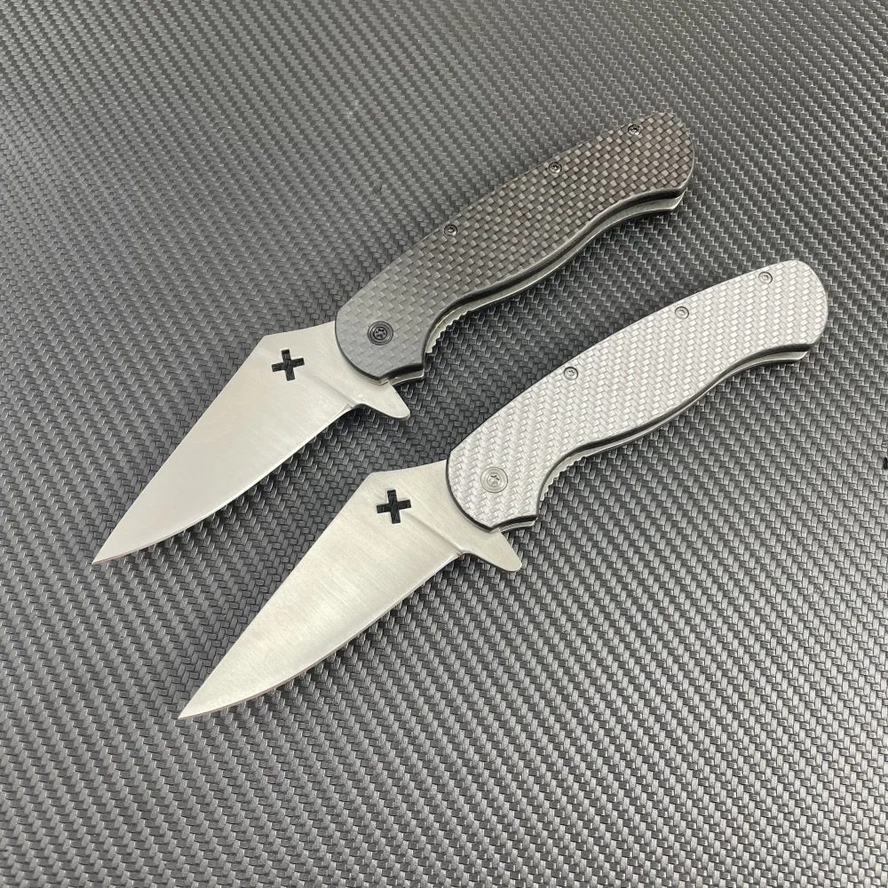 

Hot Pocket Folding Knife Carbon Fiber Handle Outdoor Camping Survival Knives Self Defense Tactical Hunting EDC Tools Gifts