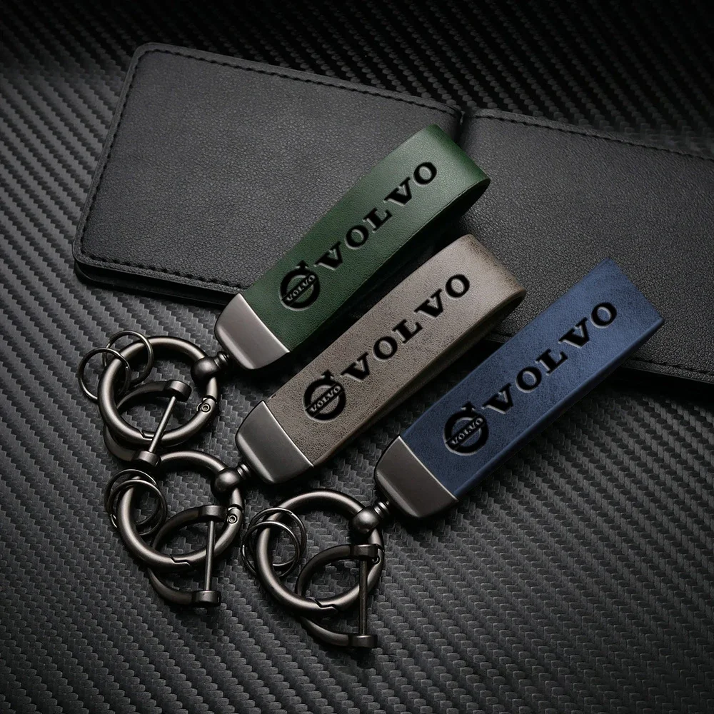

Car Hot Stamping Badge Keychain Zinc Alloy Keyring Accessories For Volvo Xc60 Xc90 V40 V60 S60 V50 V90 S80 C40 XC40 V70 XC70 C30