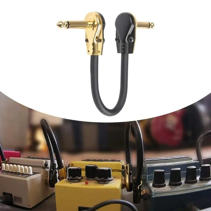 M5TD 2Pcs/pack Guitar Patched Cable 6.35mm 1/4inch Plug Connector Line for Effects Pedals And Sound Equipment