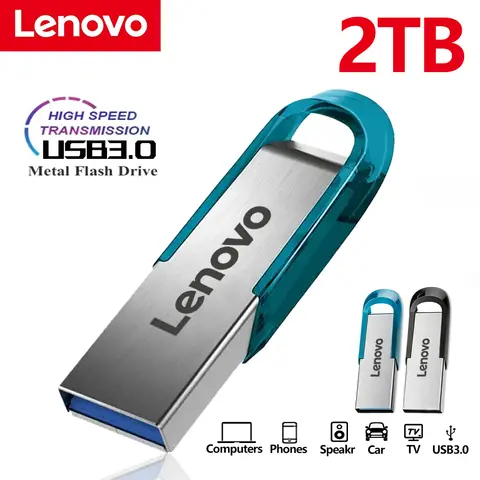 Chiavetta USB originale Lenovo 2TB 1TB USB 3.0 Disco U ad alta velocità 512GB Chiavetta USB PendG in metallo 128GB per E-Commerce