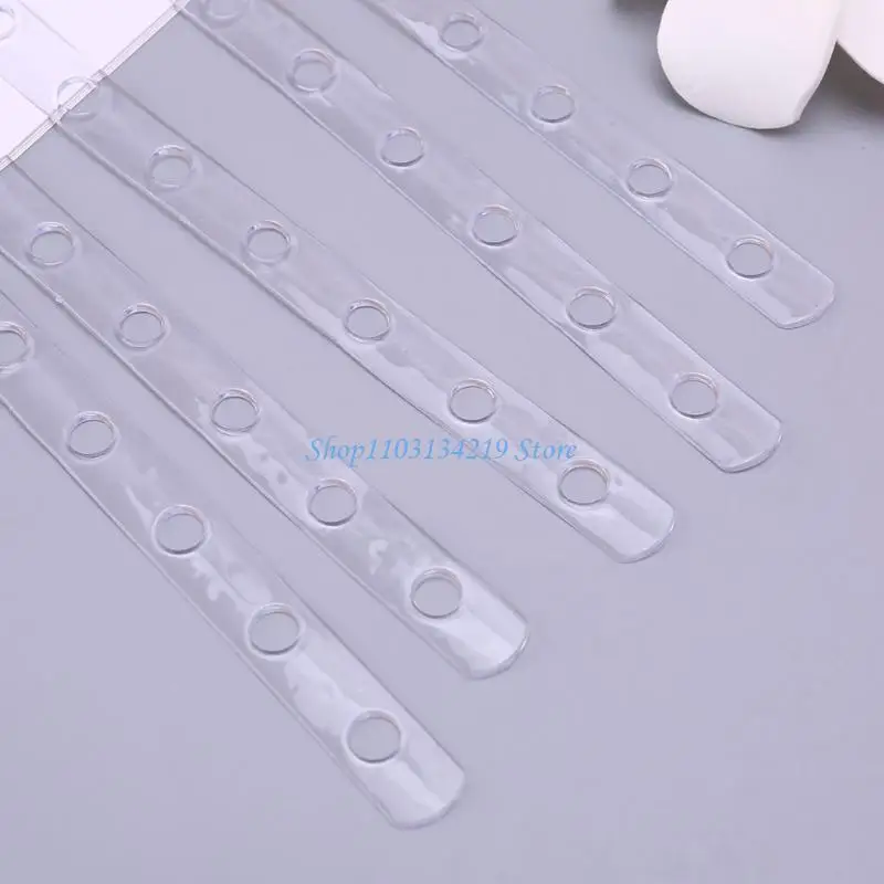 N5KC 5Pcs Transparent Display Hanger Connector Strips Display Stable For Clothes Rack