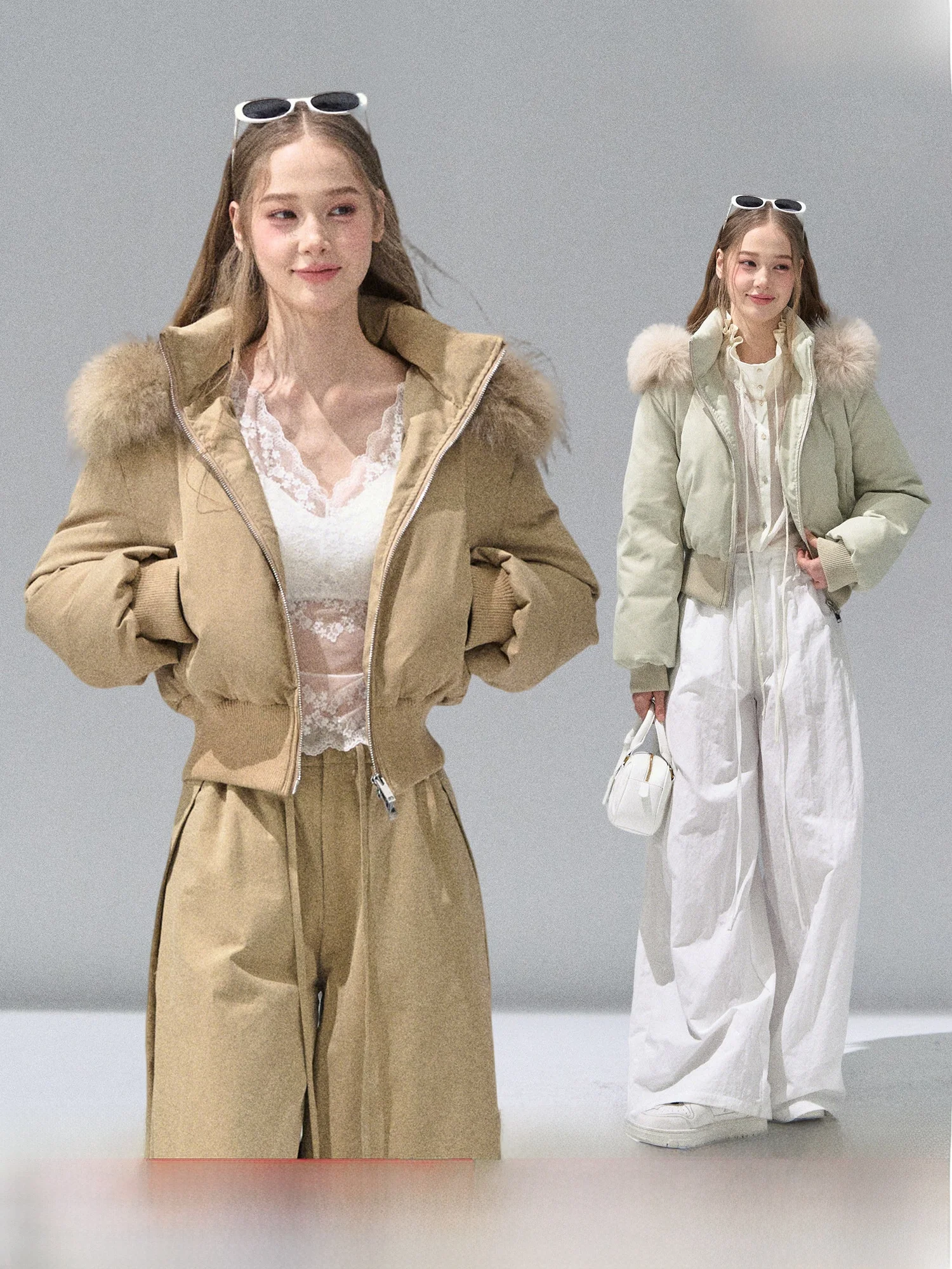 

Женская утепленная куртка RECOIN RC с меховым воротником, регулируемой талией, длинными рукавами и застежкой-молнией, зимнее пальто