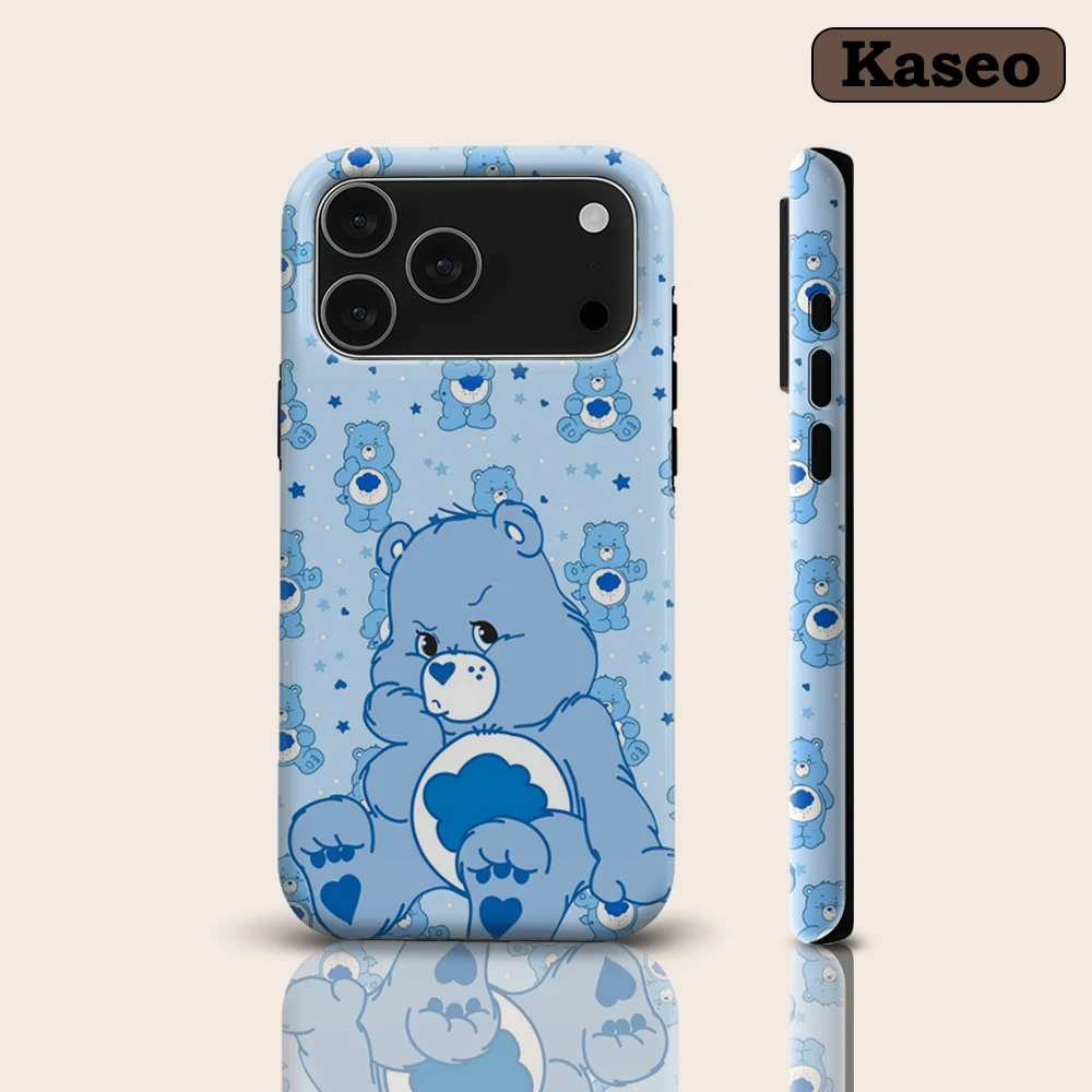 Grumpy Bear Niedliche iPhone 17 Must-Haves Handyhülle für IPhone 17 16 15 14 13 12 Pro Max Plus Einzelne doppelschichtige robuste Hülle