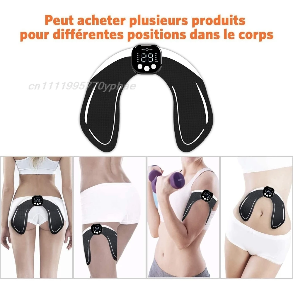 EMS Glute Massager Electroestimulador USB Remote Control Hip Trainer Home Gym Daily Workout Fitness Equipment EMS Glute Massager