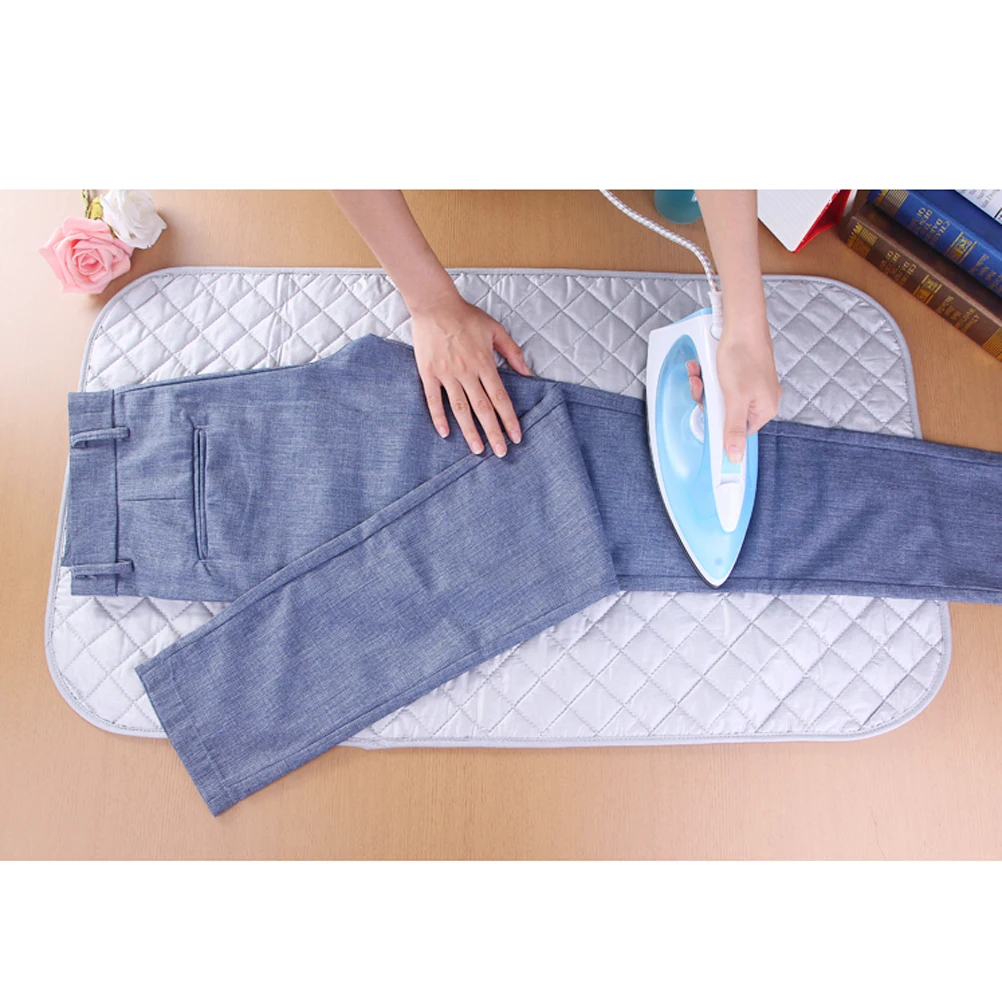 

Ironing Pad 85x48cm Grey High Temp Resistant Foldable Travel Iron Board Cover Laundry Mat Dryer Blanket Portable Small Space