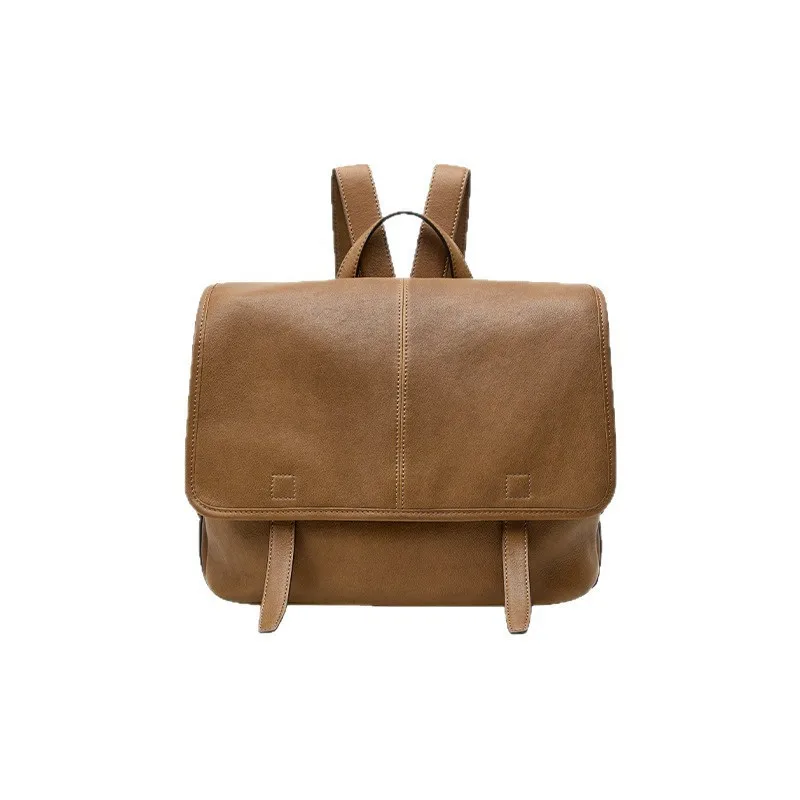 

Messenger Series Vegetable-tanned Sheepskin Backpack – Large Capacity Commuter & Casual Bag (2025 New Arrival)customizable Logo