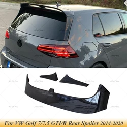 Golf 7/7.5 Roof Spoiler Gloss Black Carbon Fiber Clubsport CS Style Rear Roof Spoiler For VW Golf 7/7.5 Rline GTI R 2014-2020