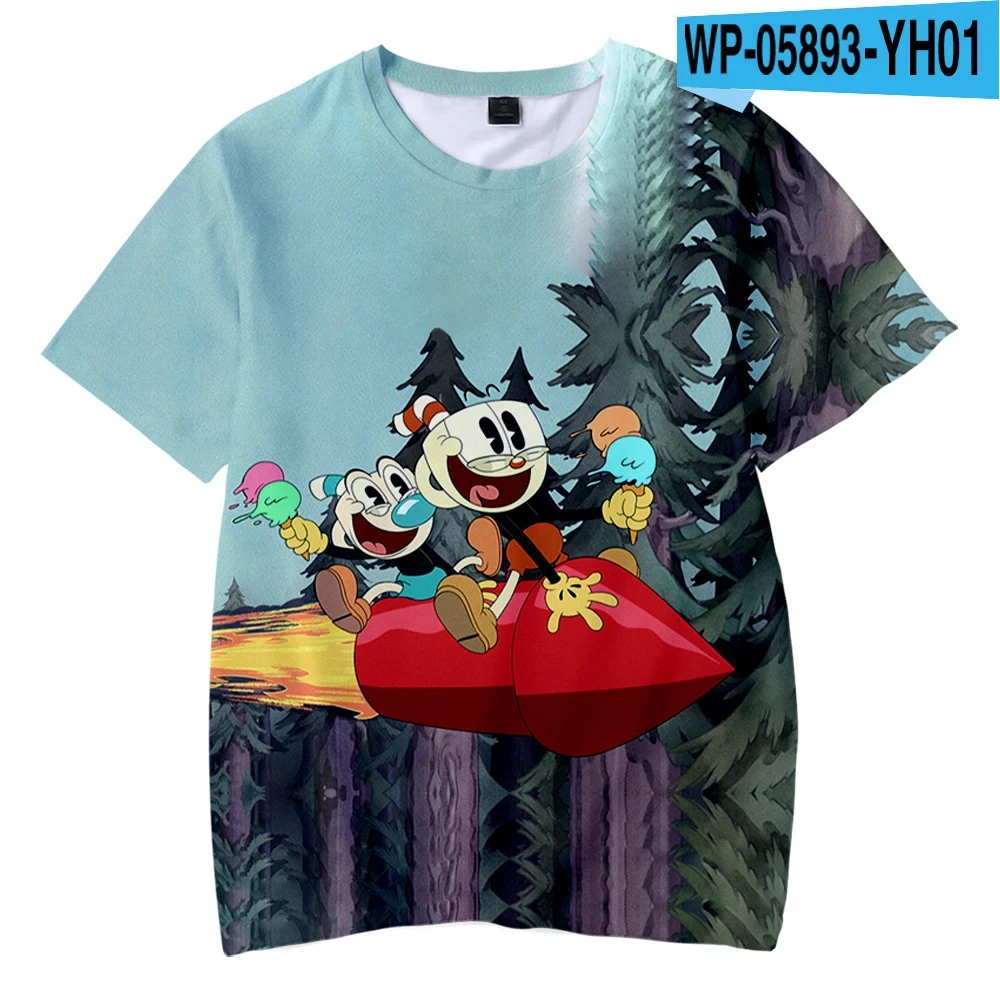 The Cuphead Show T Shirt  3D Print T-shirt Men Woman Short Sleeve Kids T Shirts Streetwear Harajuku Unisex Clothing