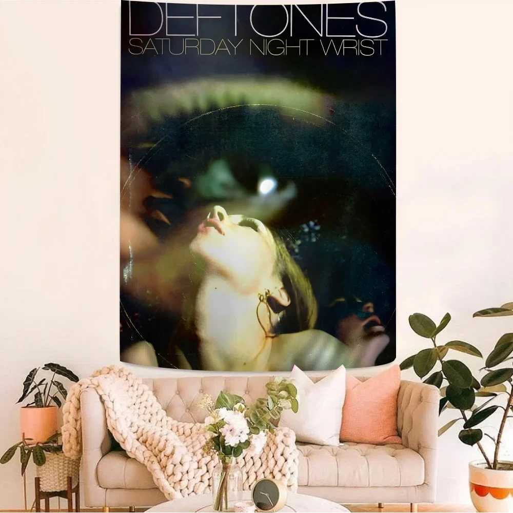 Hop Singer Star D-Deftones Music Colorful Tapestry Wall Hanging Hanging Tarot Hippie Wall Rugs Dorm Home Decor