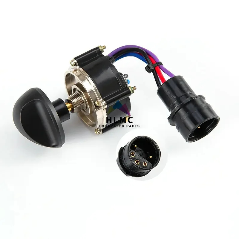 CA1636710 163-6710 1636710 Round Plug Throttle Knob Fuel Dial Potentiometer For E312 E320 E320V2 Rotary Switches Excavator Parts