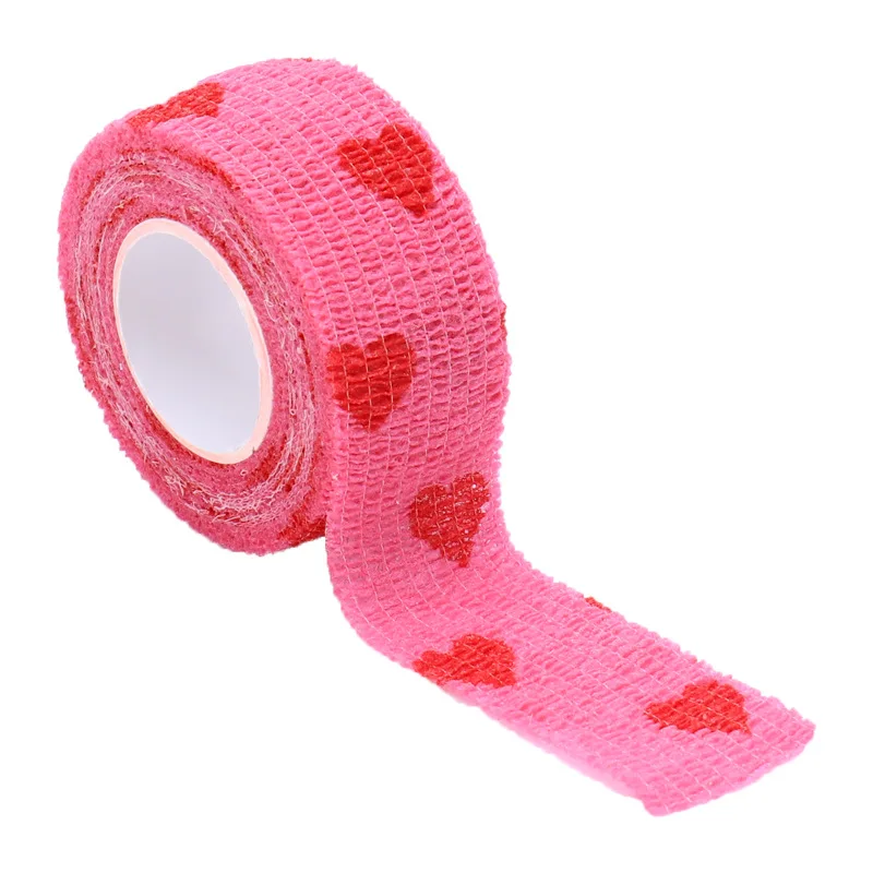 1 Roll Heart Dog Bandage Medical Elastic Bandage Pet Vet Wrap Waterproof Self Adherent Accessories Pets Acessorios