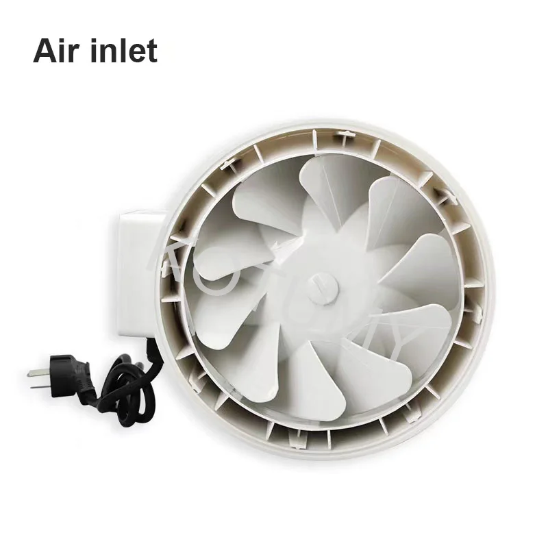 3/4/5/6/8 Inch Exhaust Fans Home Inline Pipe Duct Extractor Ventilation Kitchen Toilet Air Clean Ventilator Diagonal Flow Fan